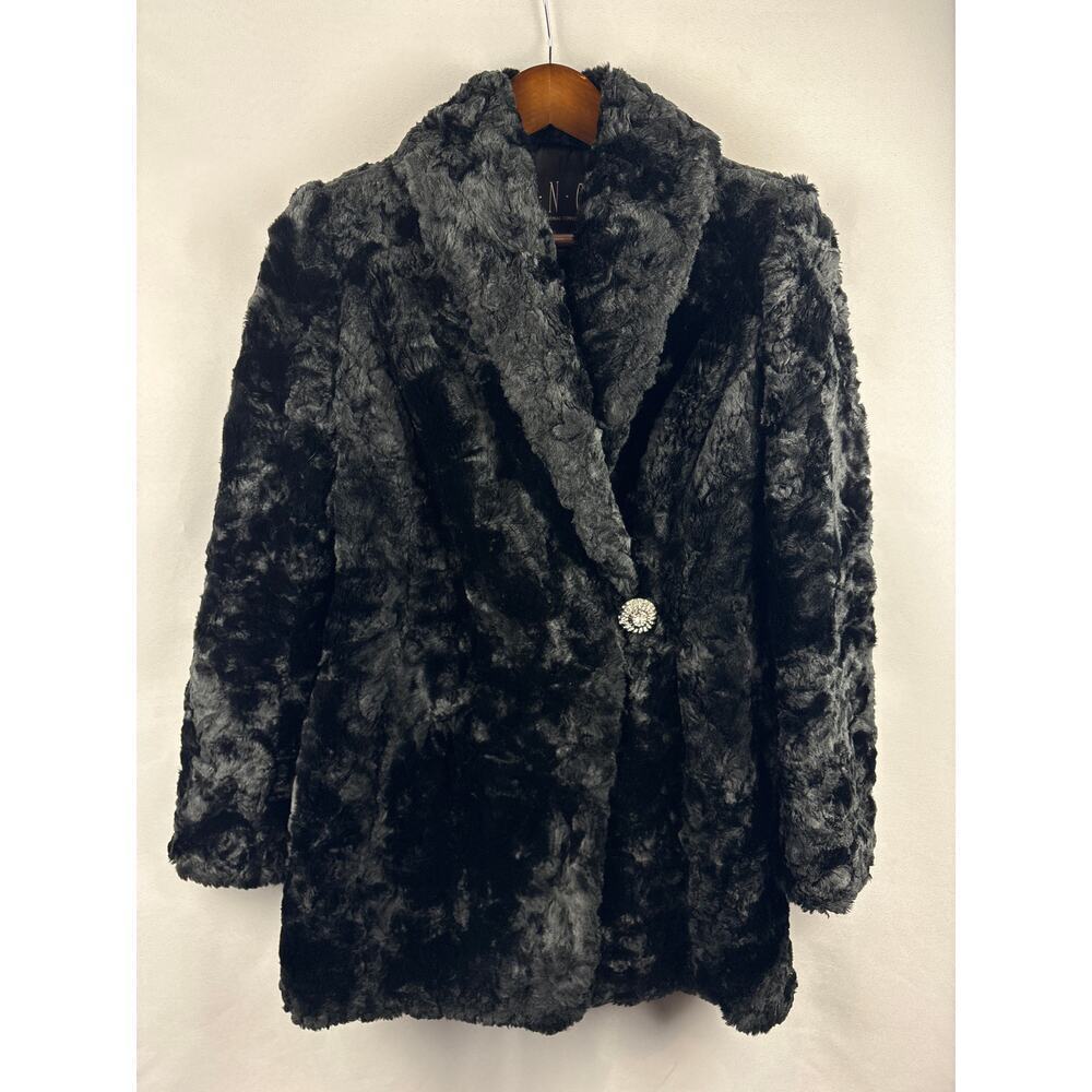 Women’s I.N.C Small Black Faux Fur Coat